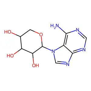 2-(6-Aminopurin-7-yl)oxane-3,4,5-triol structure