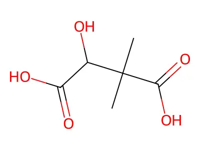 3-Hydroxy-2,2-dimethylbutanedioic acid structure