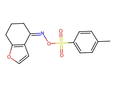 (6,7-dihydro-5H-1-benzofuran-4-ylideneamino) 4-methylbenzenesulfonate structure