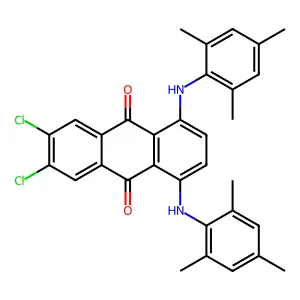 6,7-二氯-1,4-双(2,4,6-三甲基苯胺基)蒽醌 structure
