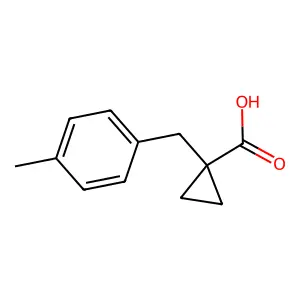 1-(对甲基苄基)环丙烷甲酸 structure