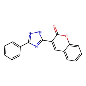 3-(5-phenyl-4H-1,2,4-triazol-3-yl)-2H-chromen-2-one structure