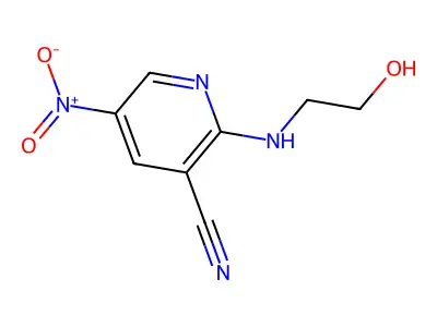 2-[(2-Hydroxyethyl)amino]-5-nitronicotinonitrile structure