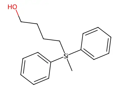 Diphenyl(4-hydroxybutyl)methylsilane structure