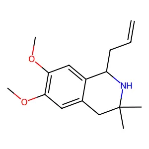 1,2,3,4-Tetrahydro-1-allyl-6,7-dimethoxy-3,3-dimethyl-isoquinoline structure