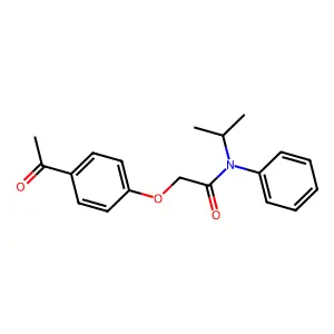 2-(4-acetylphenoxy)-N-phenyl-N-(propan-2-yl)acetamide structure