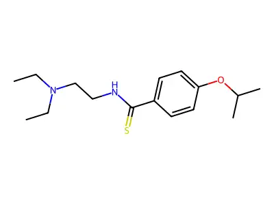 Benzamide, N-(2-diethylaminoethyl)-p-isopropoxythio- structure