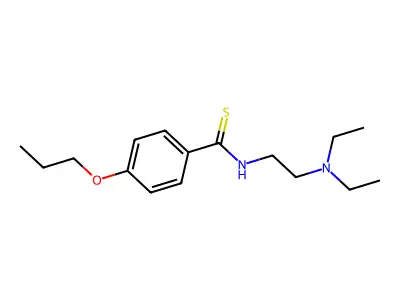 Benzamide, N-(2-diethylaminoethyl)-p-propoxythio- structure