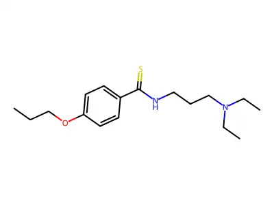 Benzamide, N-(3-diethylaminopropyl)-p-propoxythio- structure