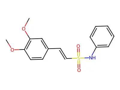 2-(3,4-dimethoxyphenyl)-N-phenylethenesulfonamide structure