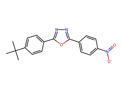 2-(4-Tert-butylphenyl)-5-(4-nitrophenyl)-1,3,4-oxadiazole structure