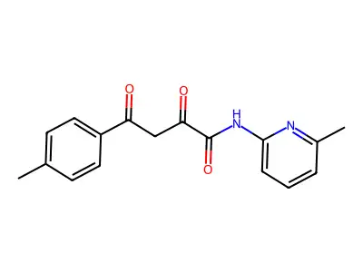 Benzenebutanamide, alpha,gamma-dioxo-4-methyl-N-(6-methyl-2-pyridinyl)- structure