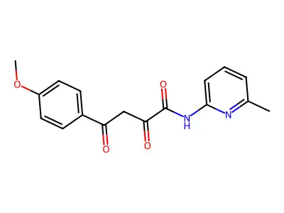 Benzenebutanamide, alpha,gamma-dioxo-4-methoxy-N-(6-methyl-2-pyridinyl)- structure