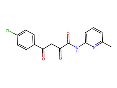 Benzenebutanamide, 4-chloro-alpha,gamma-dioxo-N-(6-methyl-2-pyridinyl)- structure
