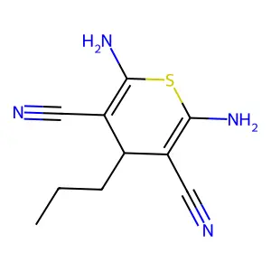 2,6-Diamino-4-propyl-4H-thiopyran-3,5-dicarbonitrile structure