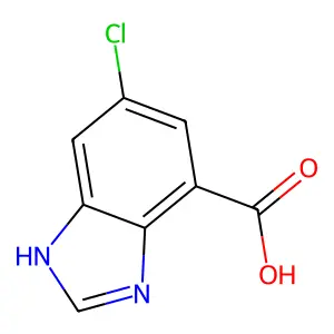 6-氯-1H-苯并咪唑-4-甲酸 structure