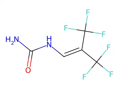 1-[3,3,3-Trifluoro-2-(trifluoromethyl)prop-1-en-1-yl]urea structure