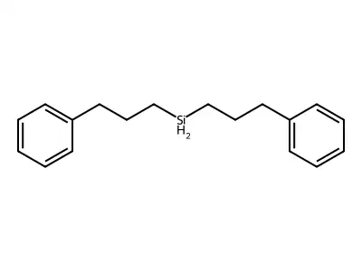 Bis(3-phenylpropyl)silane structure