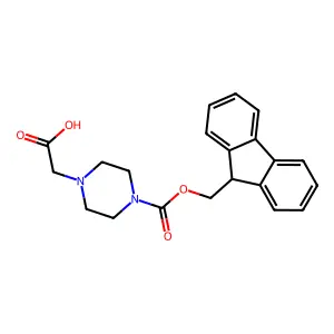 1-(9-芴甲氧羰基)-4-羧甲基哌嗪 structure