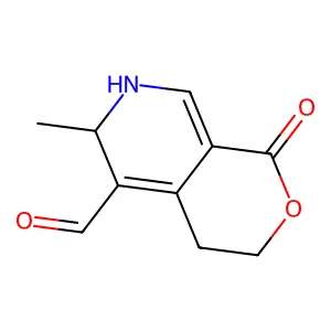 1H-Pyrano(3,4-c)pyridine-5-carboxaldehyde, 3,4,6,7-tetrahydro-6-methyl-1-oxo- structure