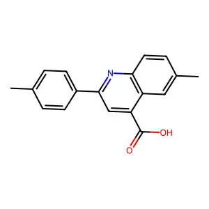 6-Methyl-2-(4-methylphenyl)quinoline-4-carboxylic acid structure