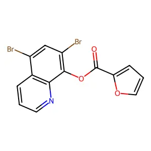 5,7-Dibromo-8-quinolinyl 2-furoate structure