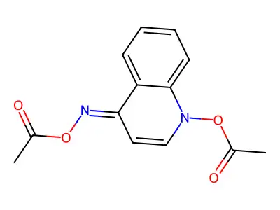 [(1-Acetyloxyquinolin-4-ylidene)amino] acetate structure