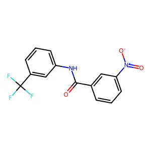 3-nitro-N-[3-(trifluoromethyl)phenyl]benzamide structure