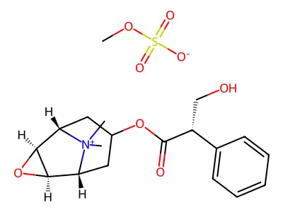 n-Methylscopolamine methylsulfate structure