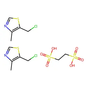 1,2-Ethanedisulfonic acid, compd. with 5-(chloromethyl)-4-methylthiazole (1:2) structure