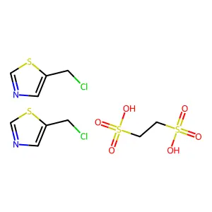 Thiazole, 5-(chloromethyl)-, 1,2-ethanedisulfonate (2:1) structure