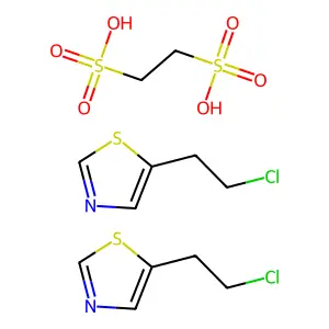 Thiazole, 5-(2-chloroethyl)-, 1,2-ethanedisulfonate (2:1) structure