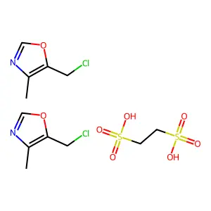 1,2-Ethanedisulfonic acid, compd. with 5-(chloromethyl)-4-methyloxazole (1:2) structure