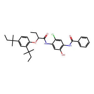 5'-Chloro-4'-(2-(2,4-di-tert-pentylphenoxy)butyrylamino)-2'-hydroxybenzanilide structure