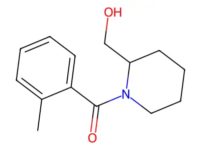 [2-(Hydroxymethyl)piperidin-1-yl](2-methylphenyl)methanone structure
