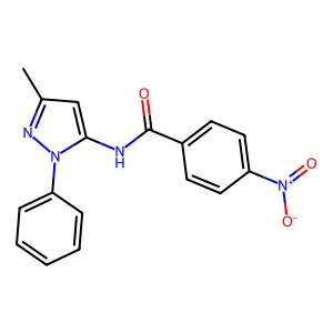 N-(3-methyl-1-phenyl-1H-pyrazol-5-yl)-4-nitrobenzamide structure