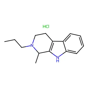 1H-Pyrido(3,4-b)indole, 2,3,4,9-tetrahydro-1-methyl-2-propyl-, hydrochloride structure