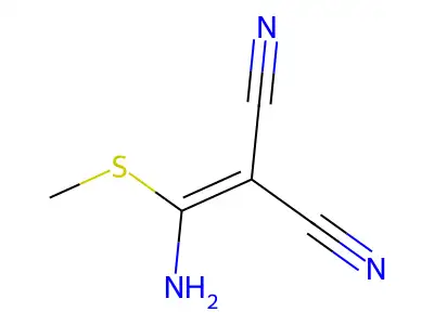 2-(Amino(methylthio)methylene)malononitrile structure