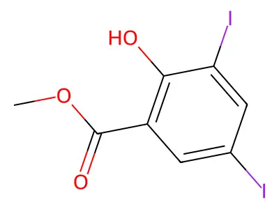 Methyl 2-hydroxy-3,5-diiodobenzoate structure