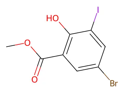 Methyl 5-bromo-2-hydroxy-3-iodobenzoate structure