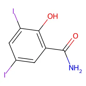 Benzamide, 2-hydroxy-3,5-diiodo- structure