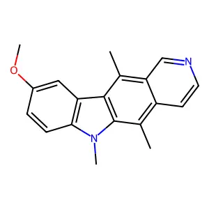 9-Methoxy-5,6,11-trimethylpyrido[4,3-b]carbazole structure
