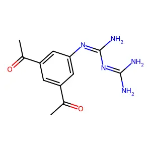 2-(3,5-Diacetylphenyl)-1-(diaminomethylidene)guanidine structure