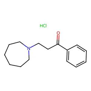 Propiophenone, 3-(hexahydro-1H-azepin-1-yl)-, hydrochloride structure
