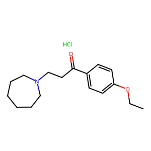 Propiophenone, 4'-ethoxy-3-(hexahydro-1H-azepin-1-yl)-, hydrochloride structure