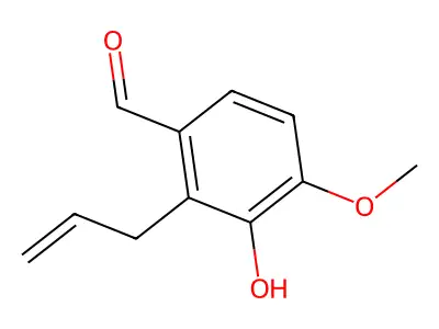 2-Allyl-3-hydroxy-4-methoxybenzaldehyde structure