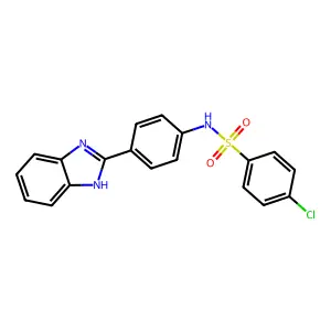 N-[4-(1H-benzimidazol-2-yl)phenyl]-4-chlorobenzenesulfonamide structure