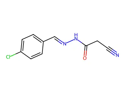 N'-[(4-chlorophenyl)methylidene]-2-cyanoacetohydrazide structure