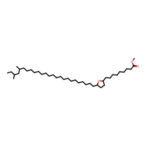 Methyl 9-[5-(21,23-dimethylpentacosyl)oxolan-2-yl]nonanoate structure