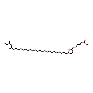Methyl 6-[5-(24,26-dimethyloctacosyl)oxolan-2-yl]hexanoate structure